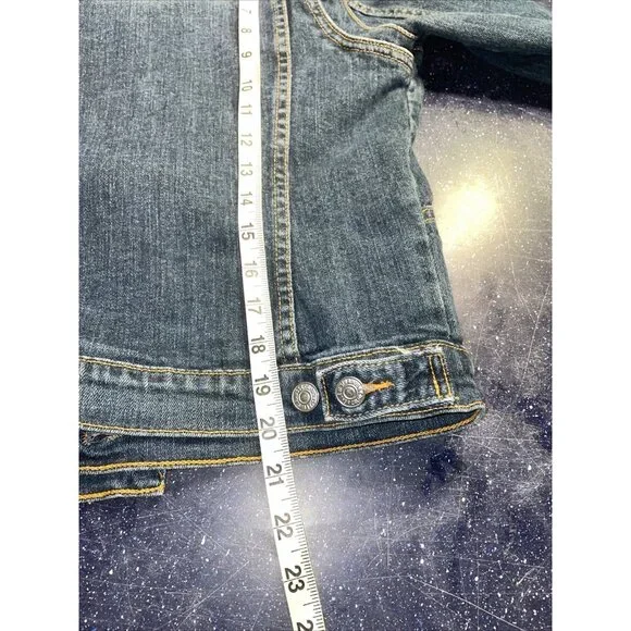 Levis Trucker Jean Jacket Blue Denim Jean Medium Wash Pockets Sz Junior Large - Picture 7 of 7